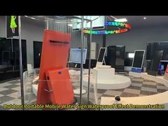 모바일 광고를 위한 바퀴가 있는 외관 휴대용 디지털 사이니지