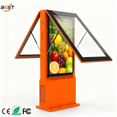 품질  Double-sided Outdoor LCD Digital Signage with 10-Point Capacitive Touch 178/178 View Angle and 110-240V Voltage 공장