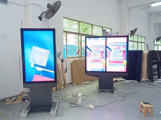 43 75 인치 터치 스크린 수직 lcd 패널 스탠드 광고 디스플레이 led 광고 기계 풀 hd 큰 광고 s