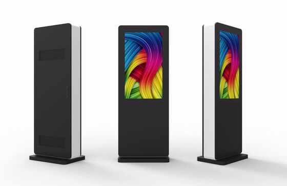 55인치 외관 LCD 디지털 사이니지 2500Cd/m2 밝기 및 안드로이드 OS 광고 토템 미디어 플레이어