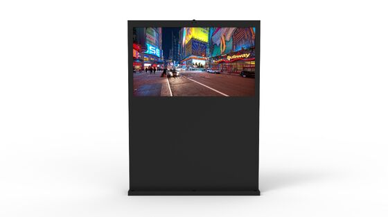 55인치 IP65 방수 상업용 LCD 디스플레이 2500Cd/m2 밝기 야외 디지털 사이니지