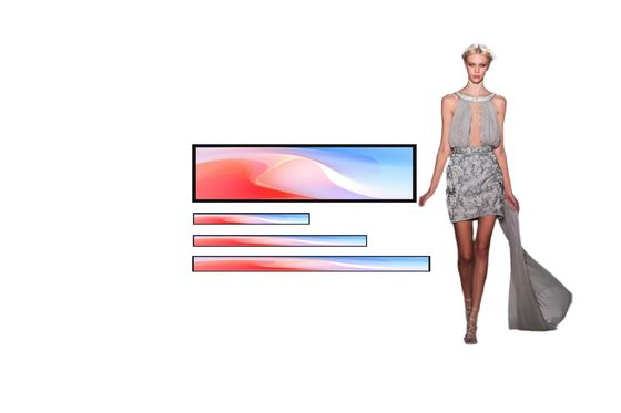 프리미엄 스트레칭 바 LCD 디스플레이 스크린 울트라 셸프 엣지 디스플레이