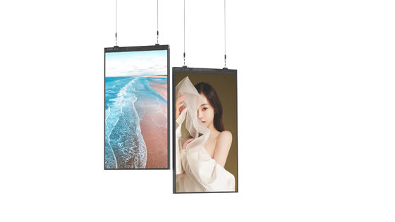 상점 49 인치 디지털 사이니지 창문 디스플레이 고 밝기 매달린 LCD 디스플레이