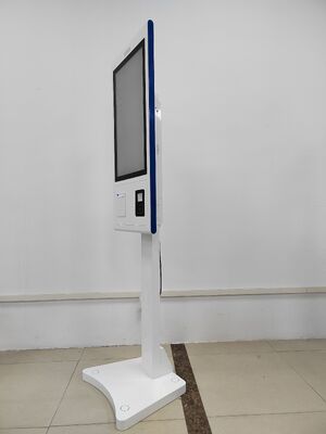 23.6 인치 레스토랑 셀프 주문 키오스크 QR 코드 스캔 및 POS 결제 기능