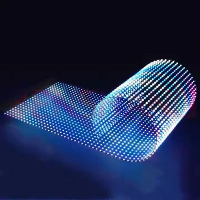 16 9 측면 비율 유리 커튼 벽 설치에 대한 초파른 3.9mm 투명한 LED 필름 스크린
