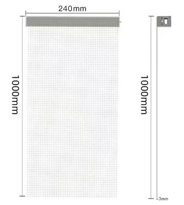 간편한 LED 투명 필름 화면 높은 투명성 85% 5000nits 밝기 극 얇은 3.9mm 디자인 커스터마이징 크기