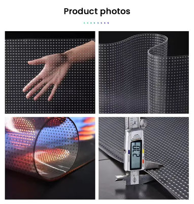 간편한 LED 투명 필름 화면 높은 투명성 85% 5000nits 밝기 극 얇은 3.9mm 디자인 커스터마이징 크기