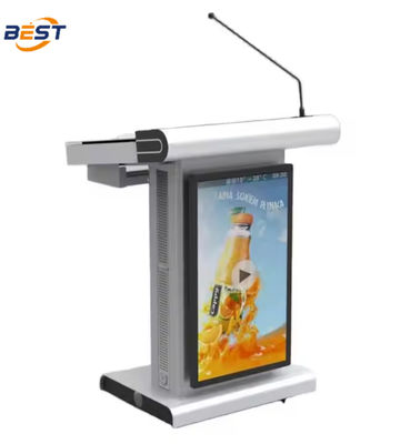 안드로이드/윈도우 7/8/10 모바일 스마트 디지털 포디움 숨겨진 케이블 관리 720kg/m3 밀도 보드 포스파이트 코팅
