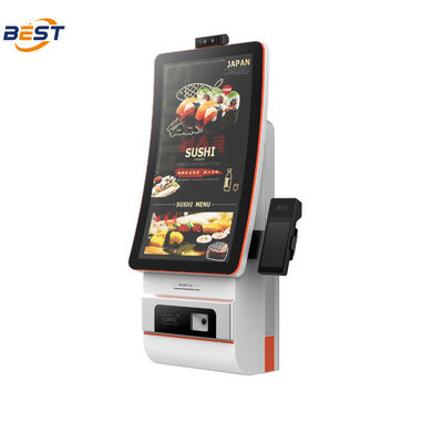레스토랑용 10포인트 정전식 터치 및 Android POS 시스템을 갖춘 벽걸이형 셀프서비스 주문 키오스크