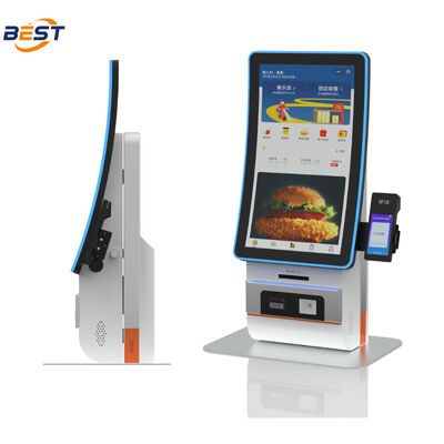 레스토랑용 10포인트 정전식 터치 및 Android POS 시스템을 갖춘 벽걸이형 셀프서비스 주문 키오스크