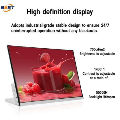 레스토랑용 디지털 메뉴 보드 디스플레이, USB 초 얇은 고 밝기 실내 LCD 화면
