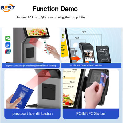 21.5 인치 용량 터치 스크린 디지털 메뉴 보드 열 인쇄 및 레스토랑을 위한 풀 컬러 LCD