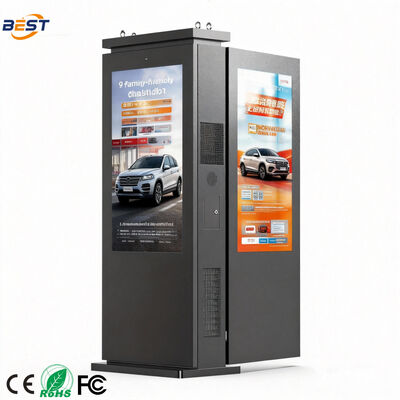 2500 cd 밝기의 양면 IP65 방수 옥외 LCD 디지털 간판