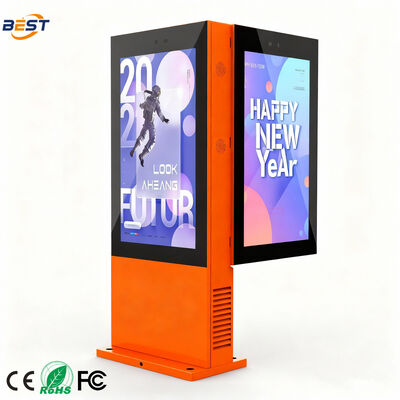 IP65 방수, 50000 시간 수명 및 10 포인트 용량 터치와 함께 양면 외부 LCD 디스플레이