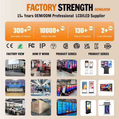 21.5인치 안드로이드 플로어 스탠딩 디지털 사이니지 (LED 필기 보드 포함) 실내 광고 디스플레이