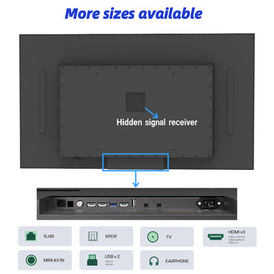 야외 TV 디지털 사이니지 디스플레이 IP55/IP66 방수 모든 날씨 높은 밝기 1500-3000cd/m2 상업용 디스플레이