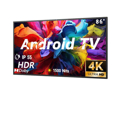 IP55/IP66 상업용 디스플레이를 위한 4K 초고화질 해상도와 1500-3000nits 높은 밝기로 방수성 야외 TV