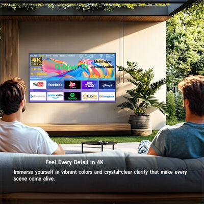 야외 TV 디지털 사이니지 디스플레이 IP55/IP66 방수 모든 날씨 높은 밝기 1500-3000cd/m2 상업용 디스플레이