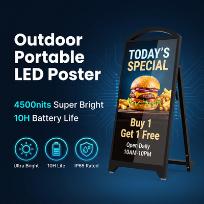 P2.5 실외 LED 모바일 디스플레이 | 고휘도 4500nit 배터리 구동 사인