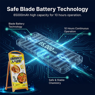 P2.5 야외 LED 모바일 디스플레이, 4500nit 고 밝기와 65,000mAh 배터리 가동 휴대용 LED 신호