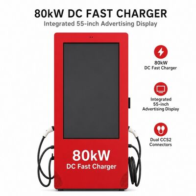 80kW DC 고속 충전 스테이션 CCS1 CCS2 야외 LCD 광고 디스플레이 OCPP 1.6J 150-1000V