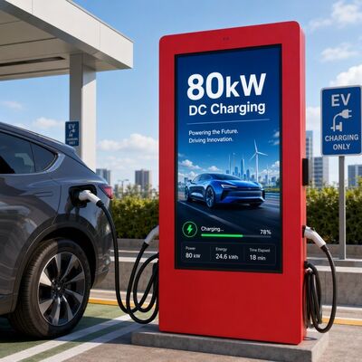 80kW DC 고속 충전 스테이션 CCS1 CCS2 야외 LCD 광고 디스플레이 OCPP 1.6J 150-1000V