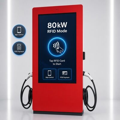 80kW DC 고속 충전 스테이션 CCS1 CCS2 야외 LCD 광고 디스플레이 OCPP 1.6J 150-1000V