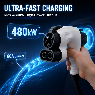 19.2kW AC 레벨 2 EV 충전기 SAE J1772 야외 LCD 광고 디스플레이 OCPP 1.6J 80A 미국 표준