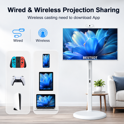 32인치 안드로이드 13 배터리 가동 모바일 스마트 스크린 터치 디지털 사이니지 4K IPS 8GB 128GB