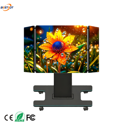 135인치 COB 폴딩 리프팅 올인원 LED 디스플레이 180도 접힘 700mm 리프트 P1.56
