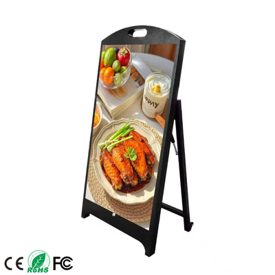 야외 LED 디지털 메뉴 보드 P2.5 4500니트 IP65 배터리 레스토랑 광고 간판용