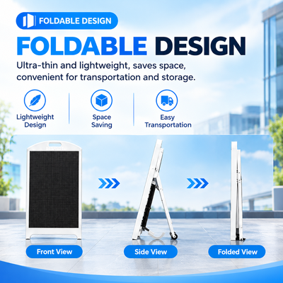 야외 LED 디지털 메뉴 보드 P2.5 4500니트 IP65 배터리 레스토랑 광고 간판용