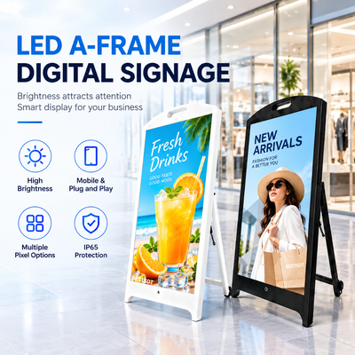 스마트 컨트롤 LED 포스터 디스플레이 앱 U 디스크 클라우드 와이파이 스피커 야외 IP65 디지털 표지판