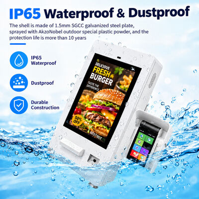 Outdoor Self-Service Ordering Kiosk 10-Point Capacitive Touch Screen Anti-Explosion Glass