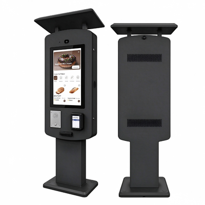 Commercial Freestanding Restaurant Food Ordering Terminal Custom Outdoor Self Ordering Kiosk for QSR Food Courts Cafes
